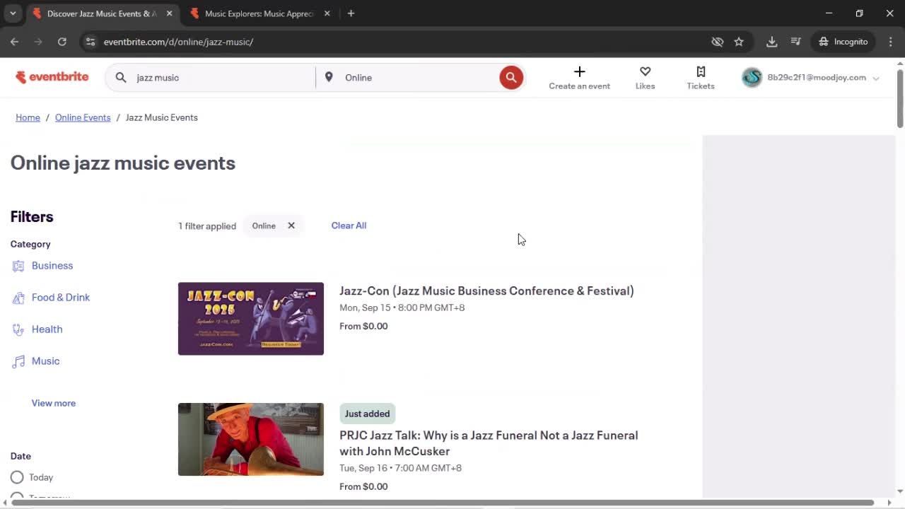 Searching screenshot