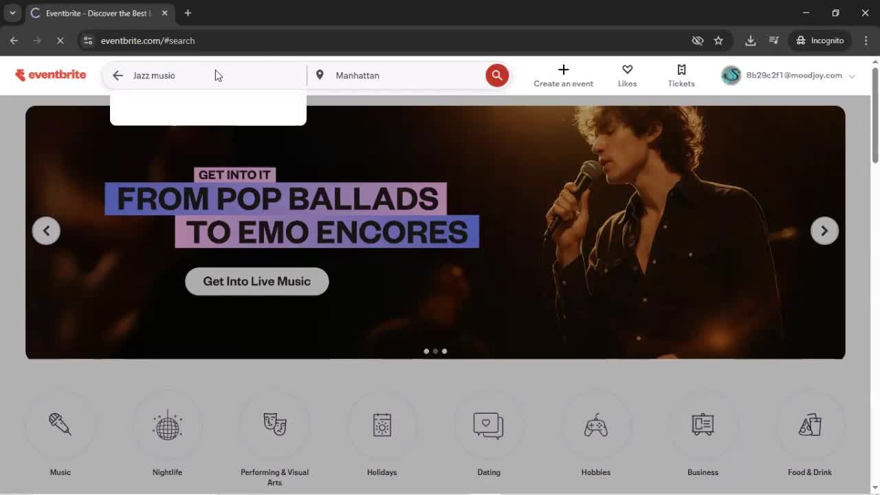 Searching screenshot