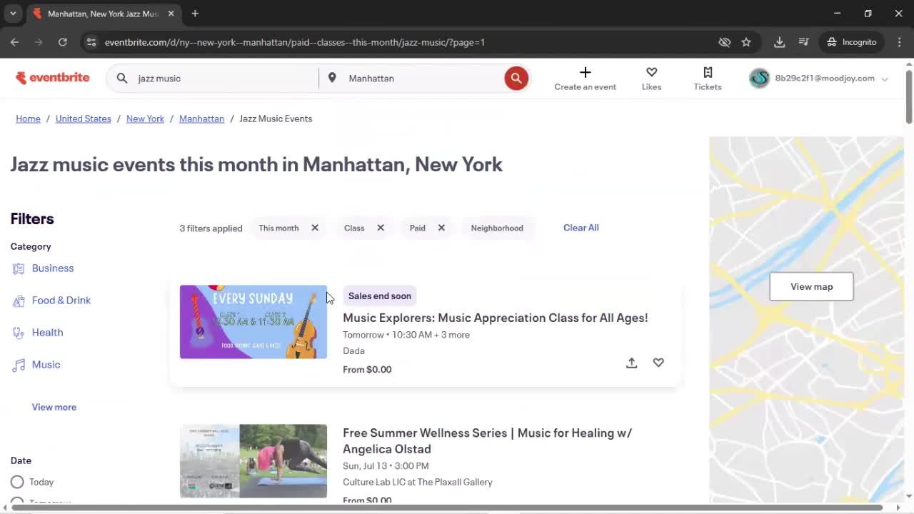 Searching screenshot