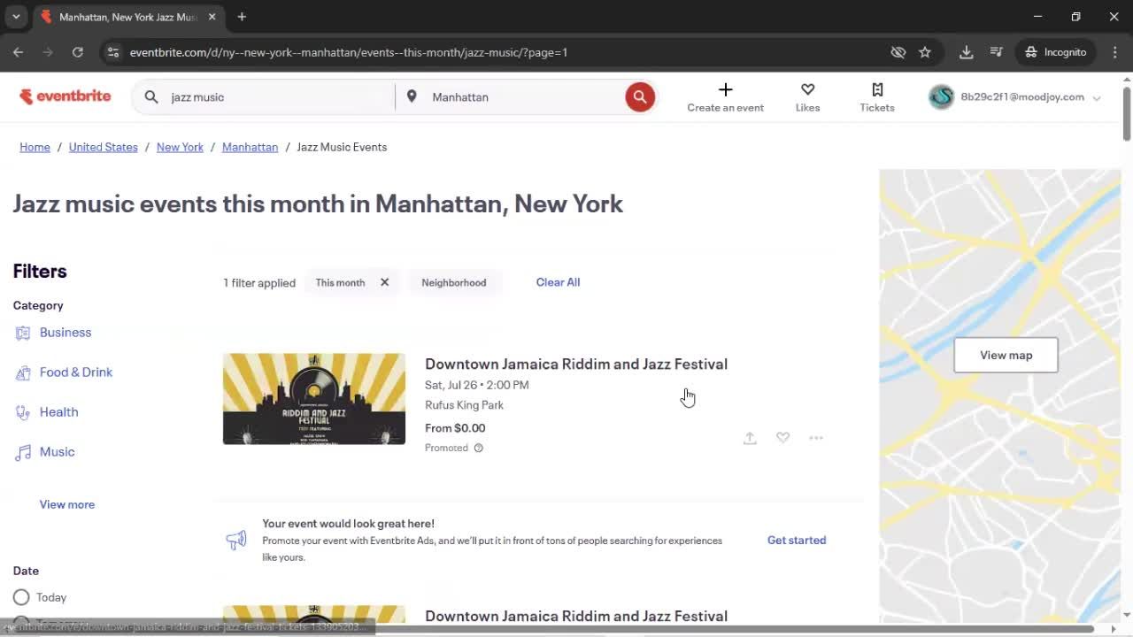 Searching screenshot