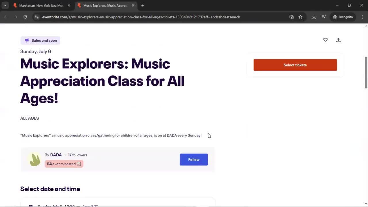 Searching screenshot