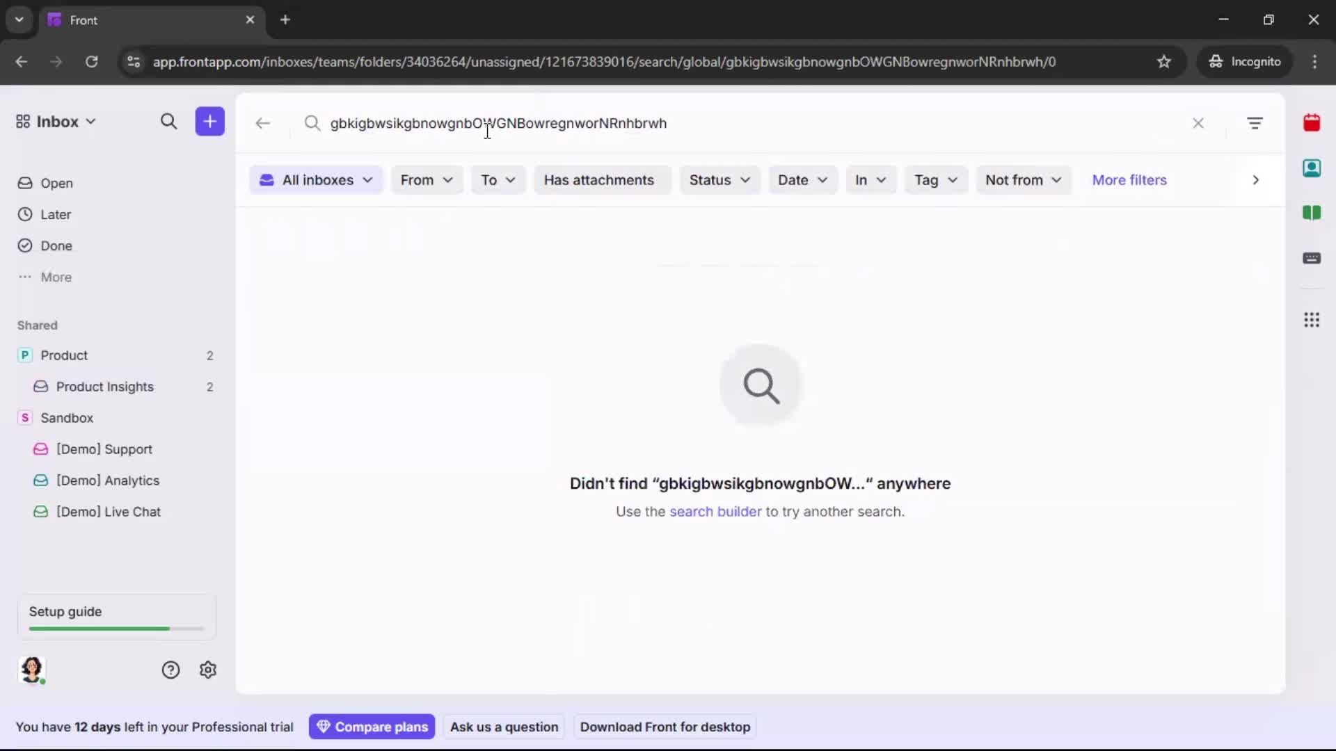 Searching screenshot