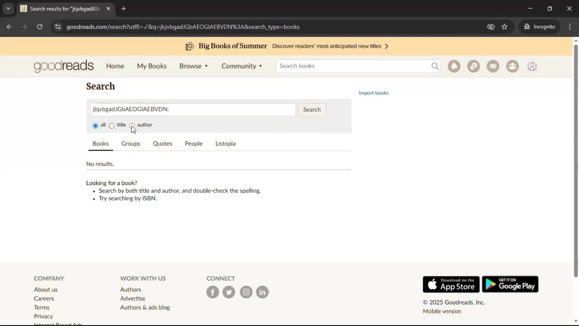 Searching screenshot