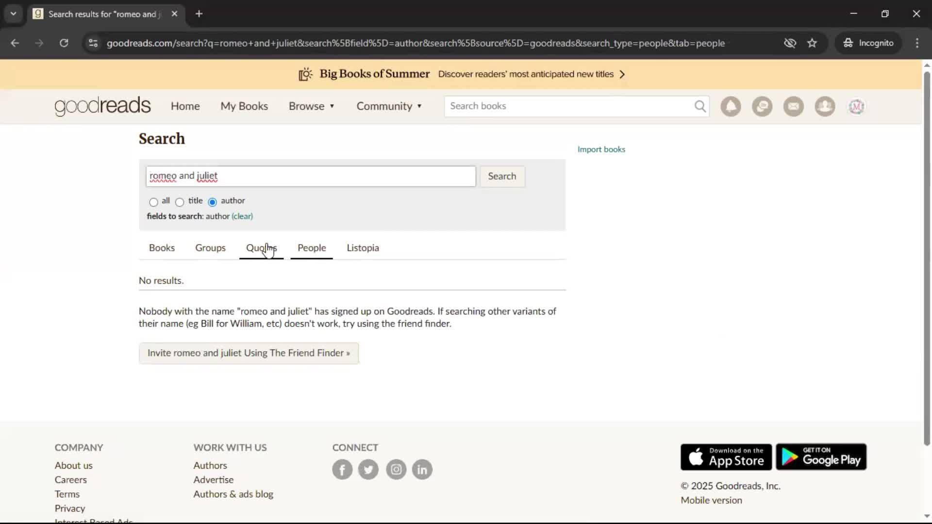 Searching screenshot