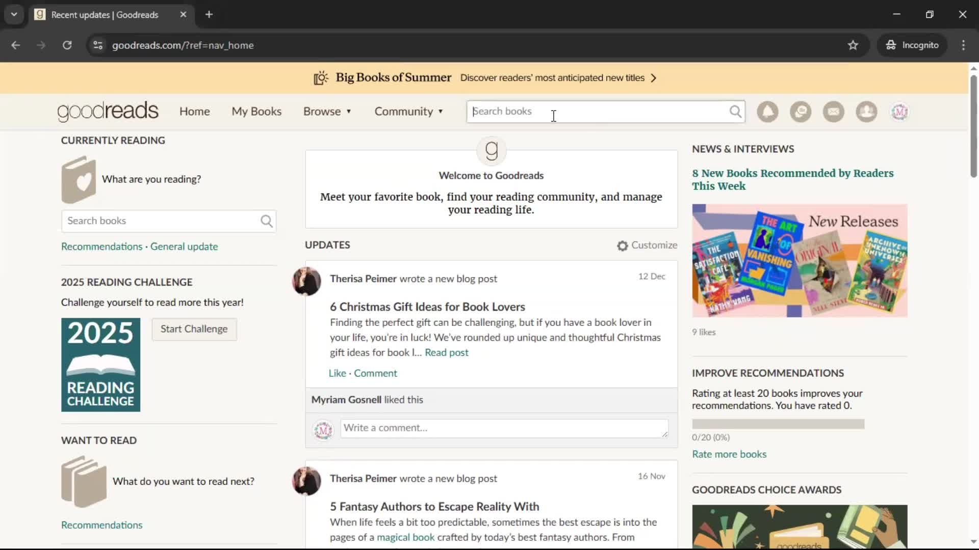 Searching screenshot