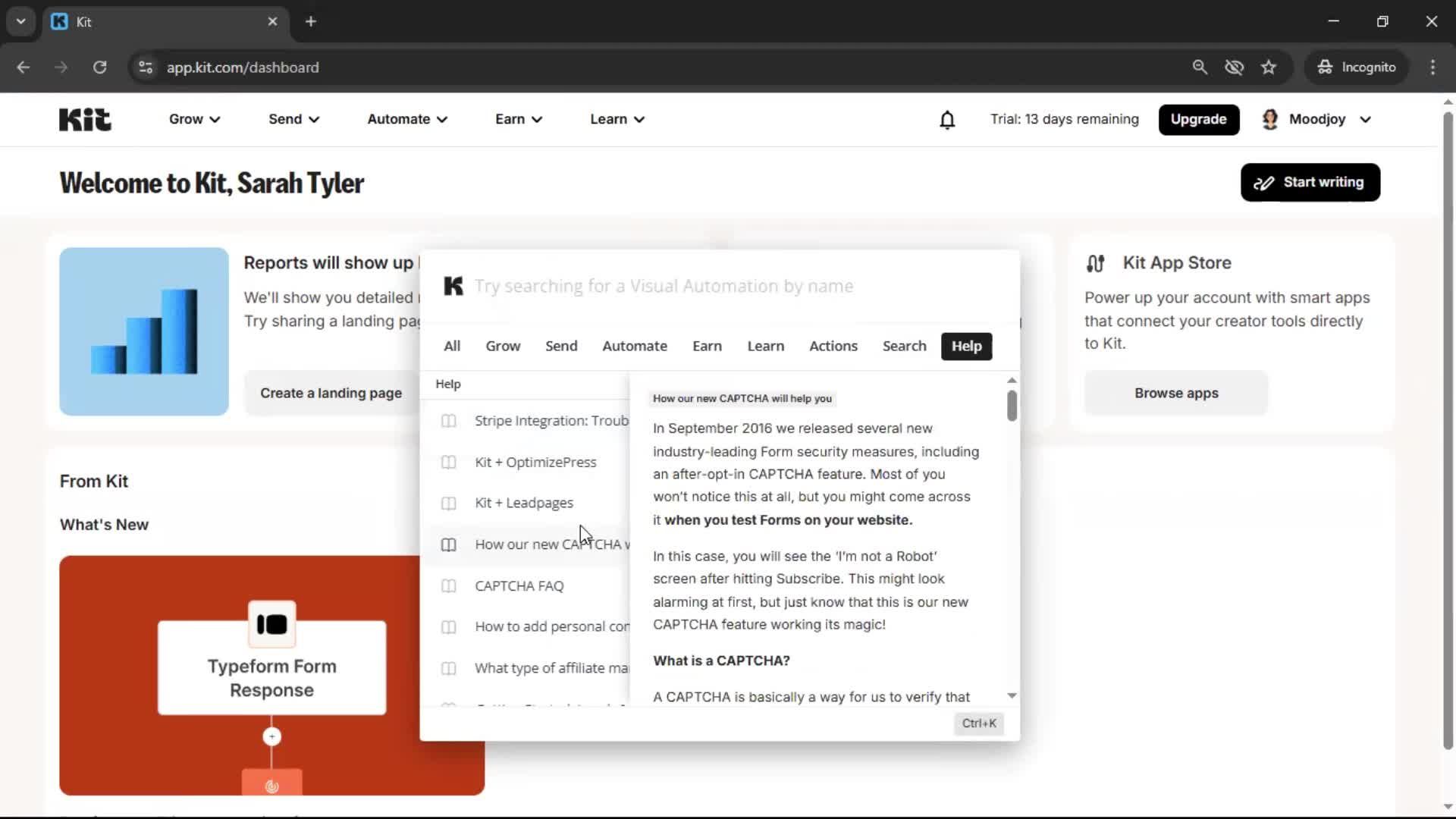 Searching screenshot