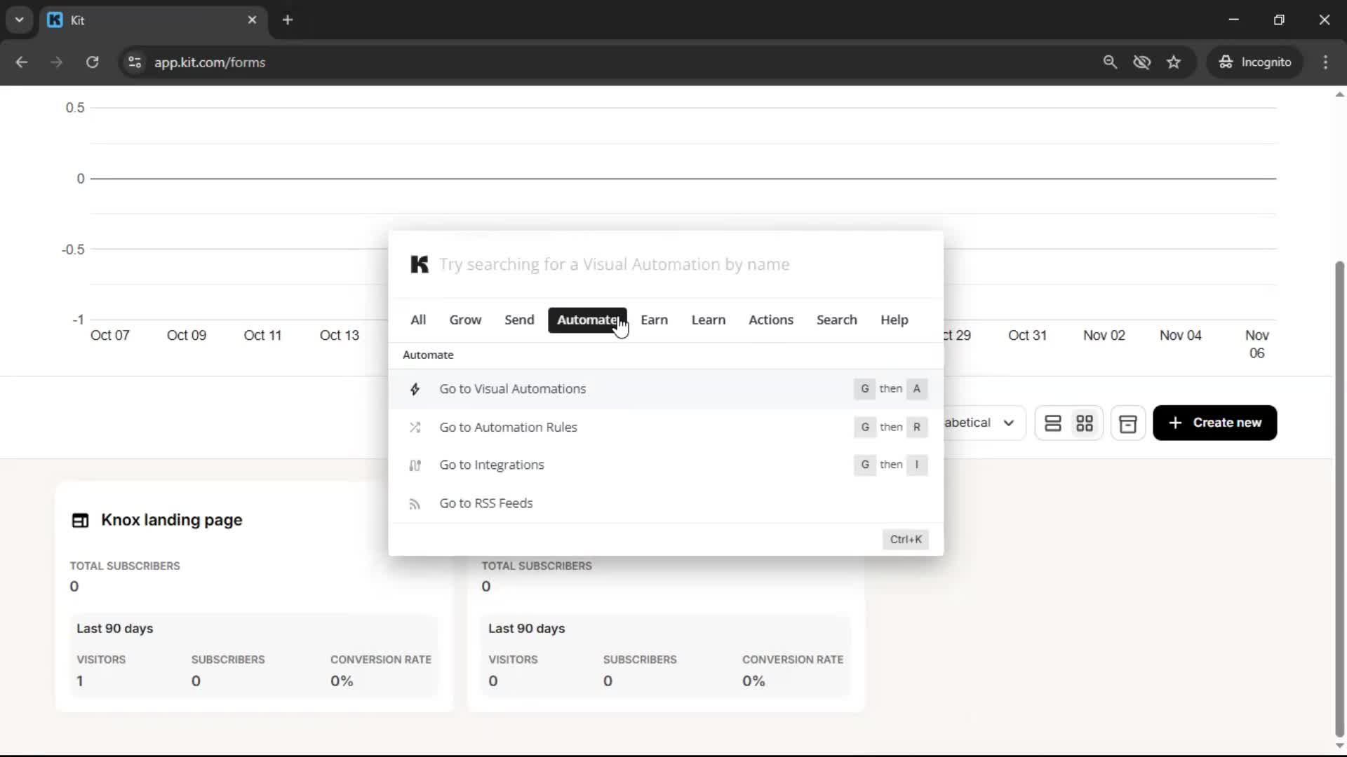 Searching screenshot