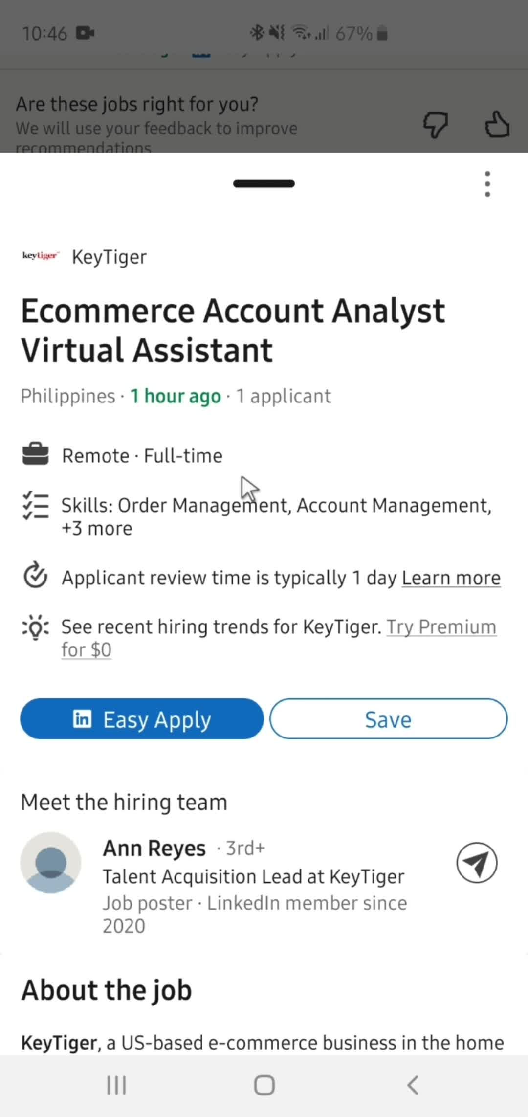 Searching screenshot