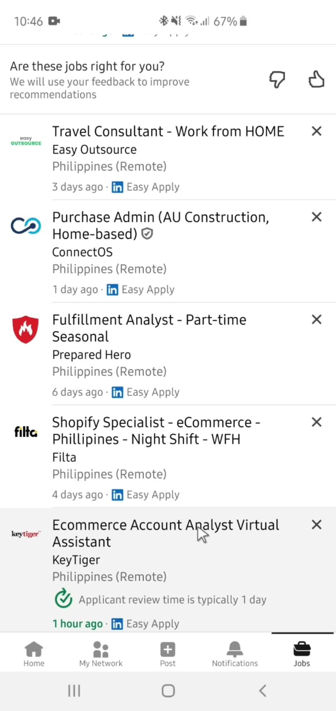 Searching screenshot