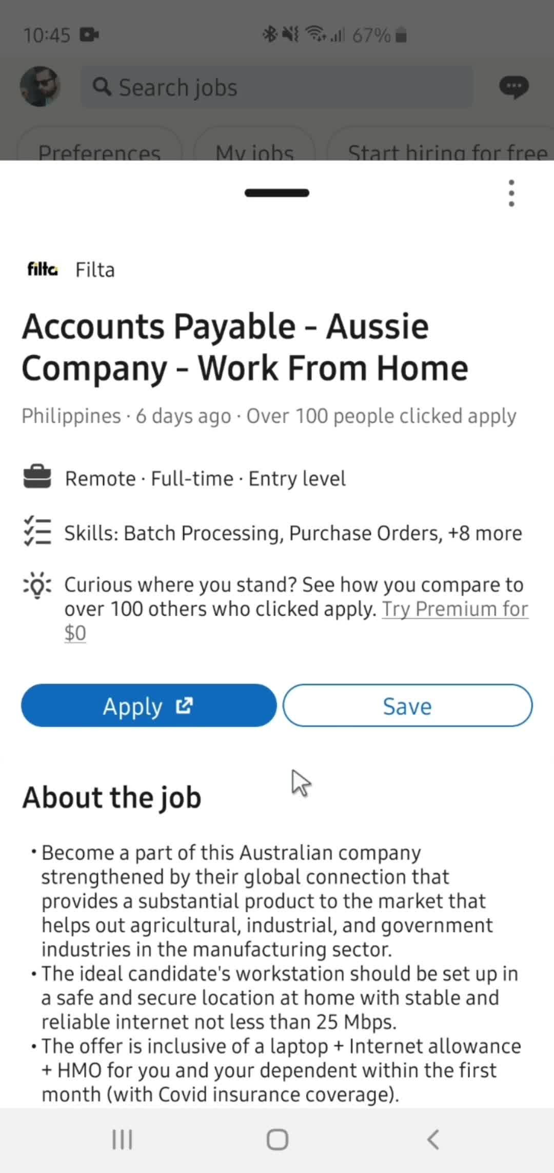 Searching screenshot
