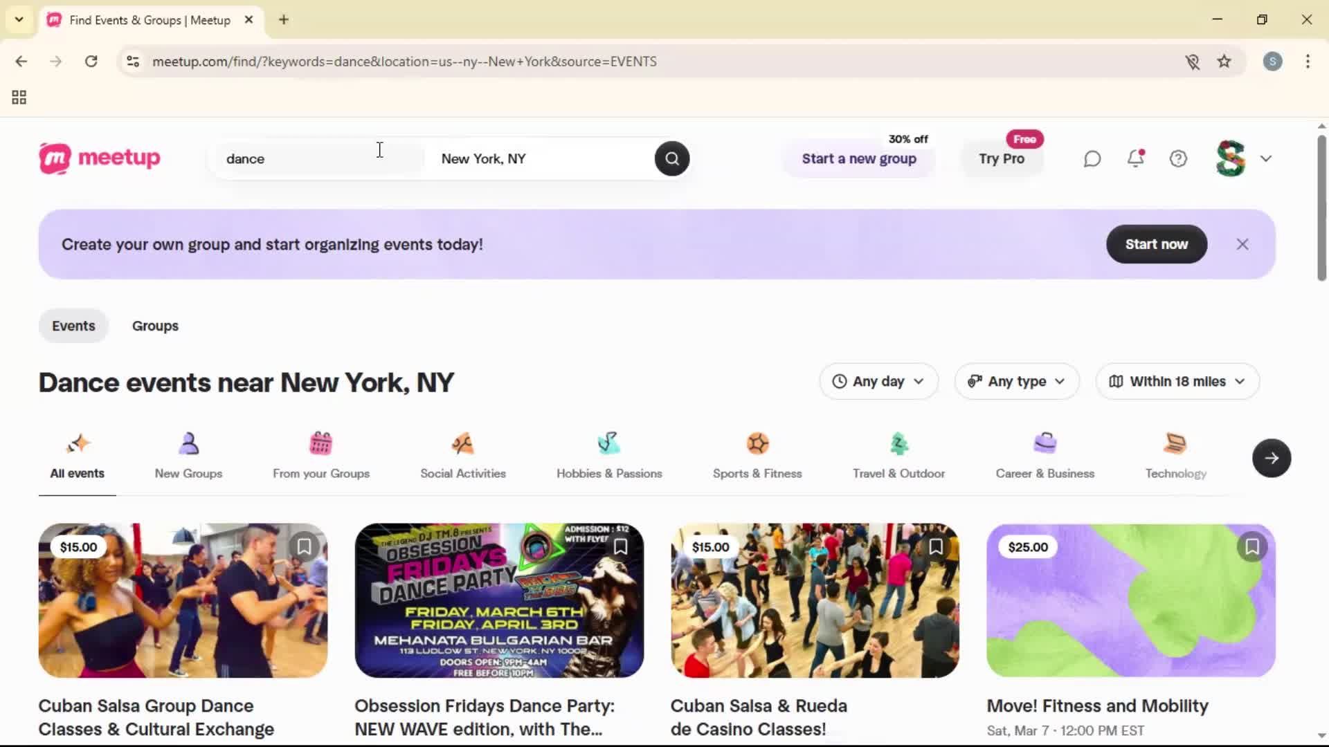 Searching screenshot