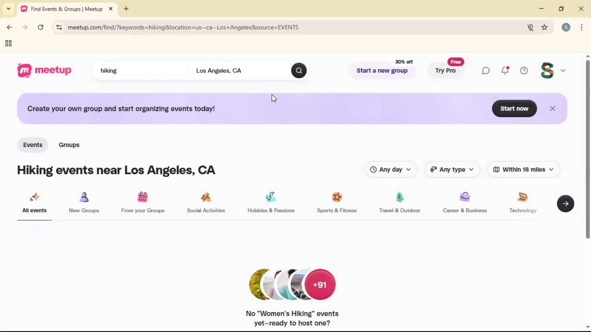 Searching screenshot