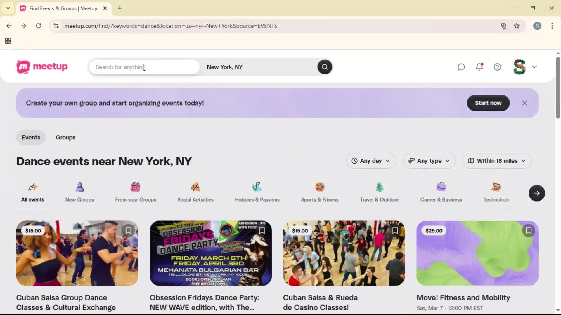 Searching screenshot
