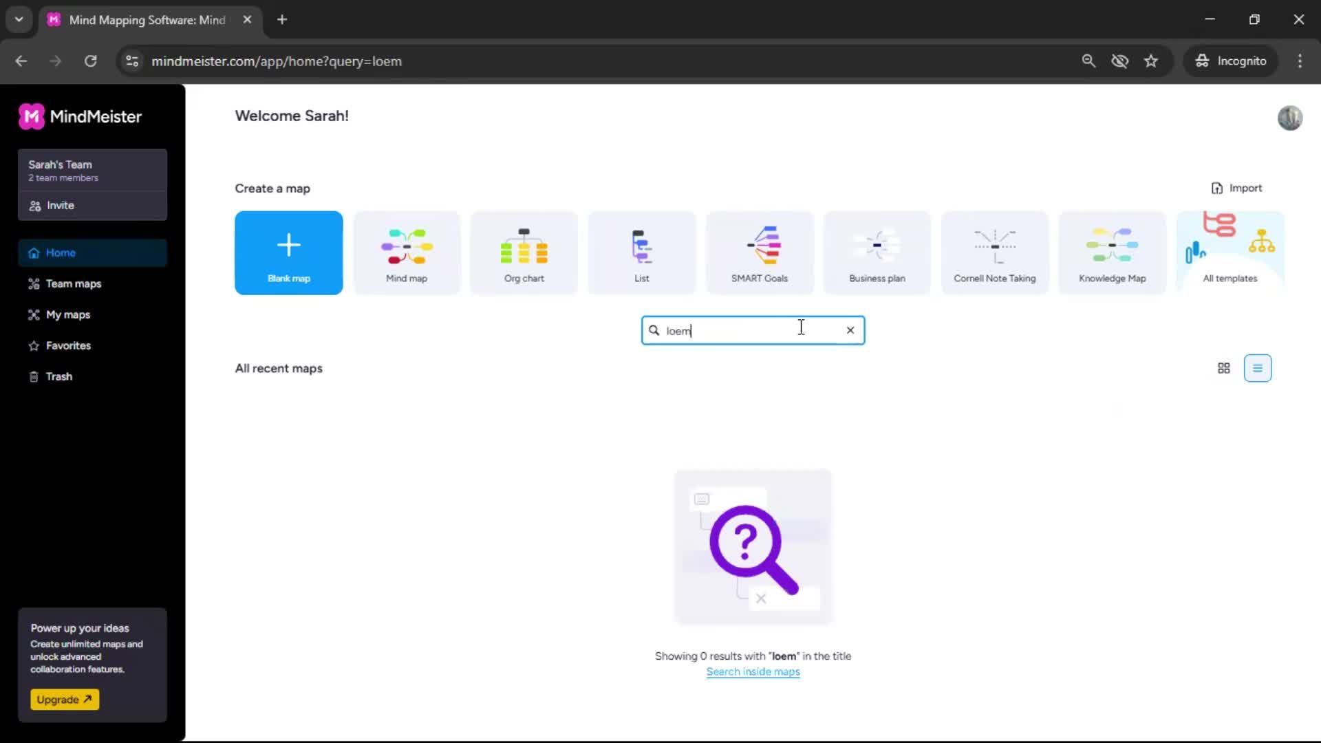 Searching screenshot