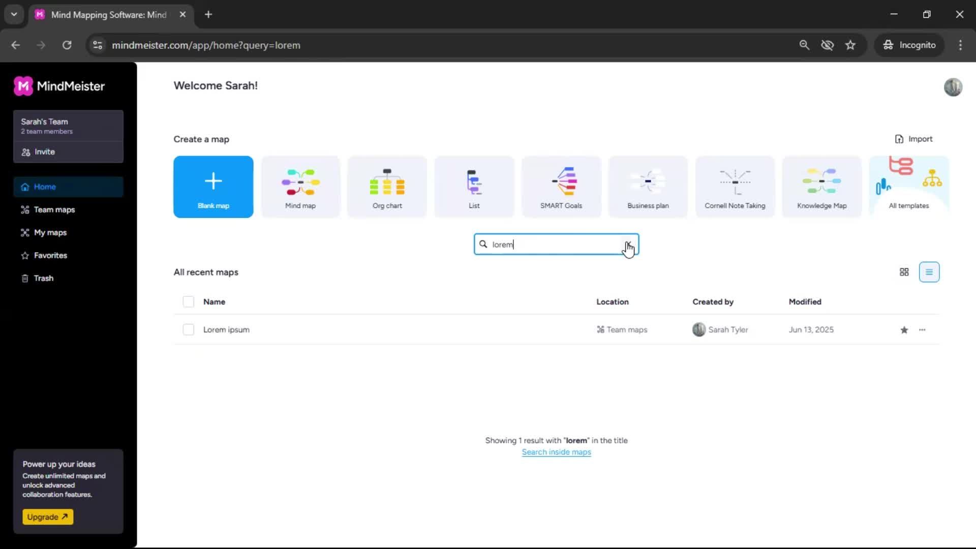 Searching screenshot