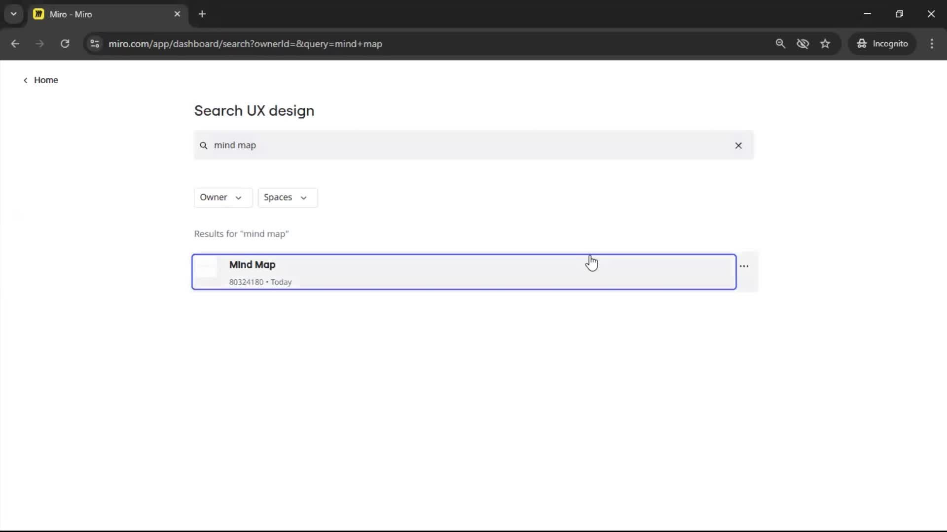 Searching screenshot
