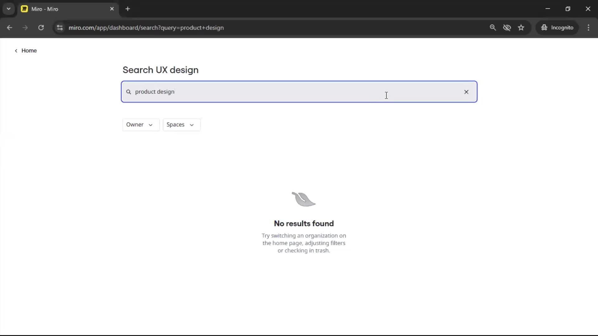 Searching screenshot