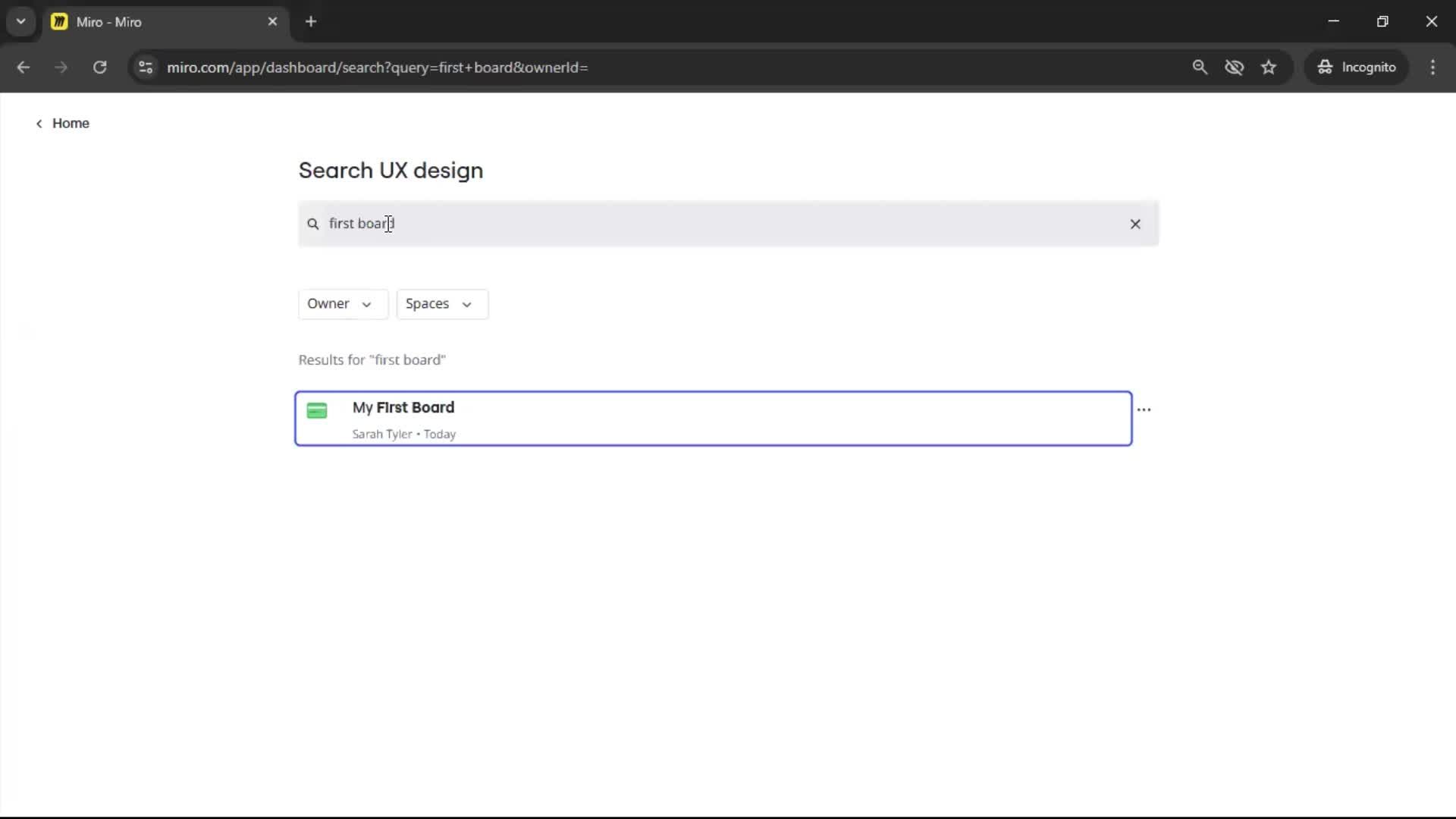Searching screenshot