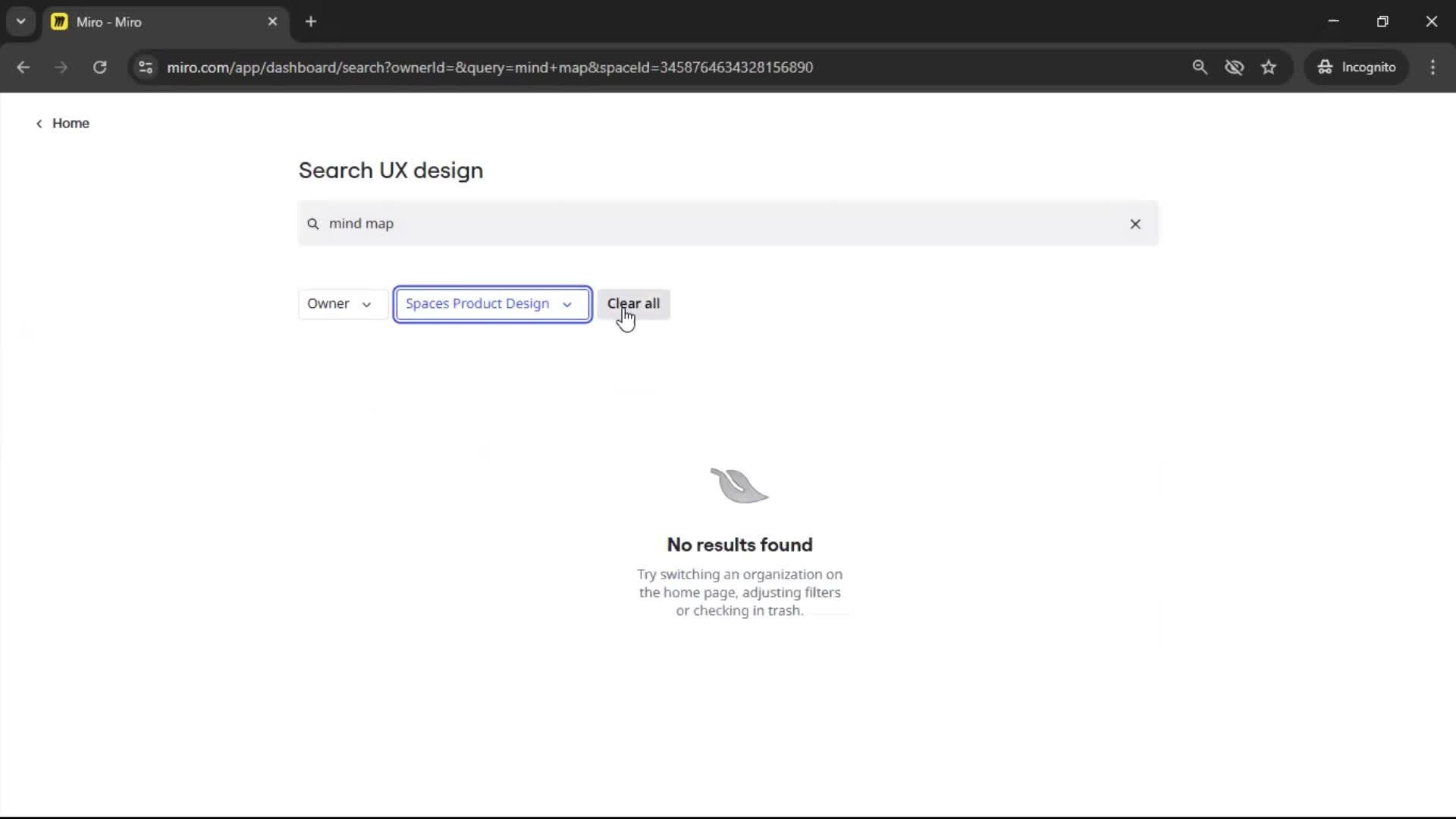 Searching screenshot