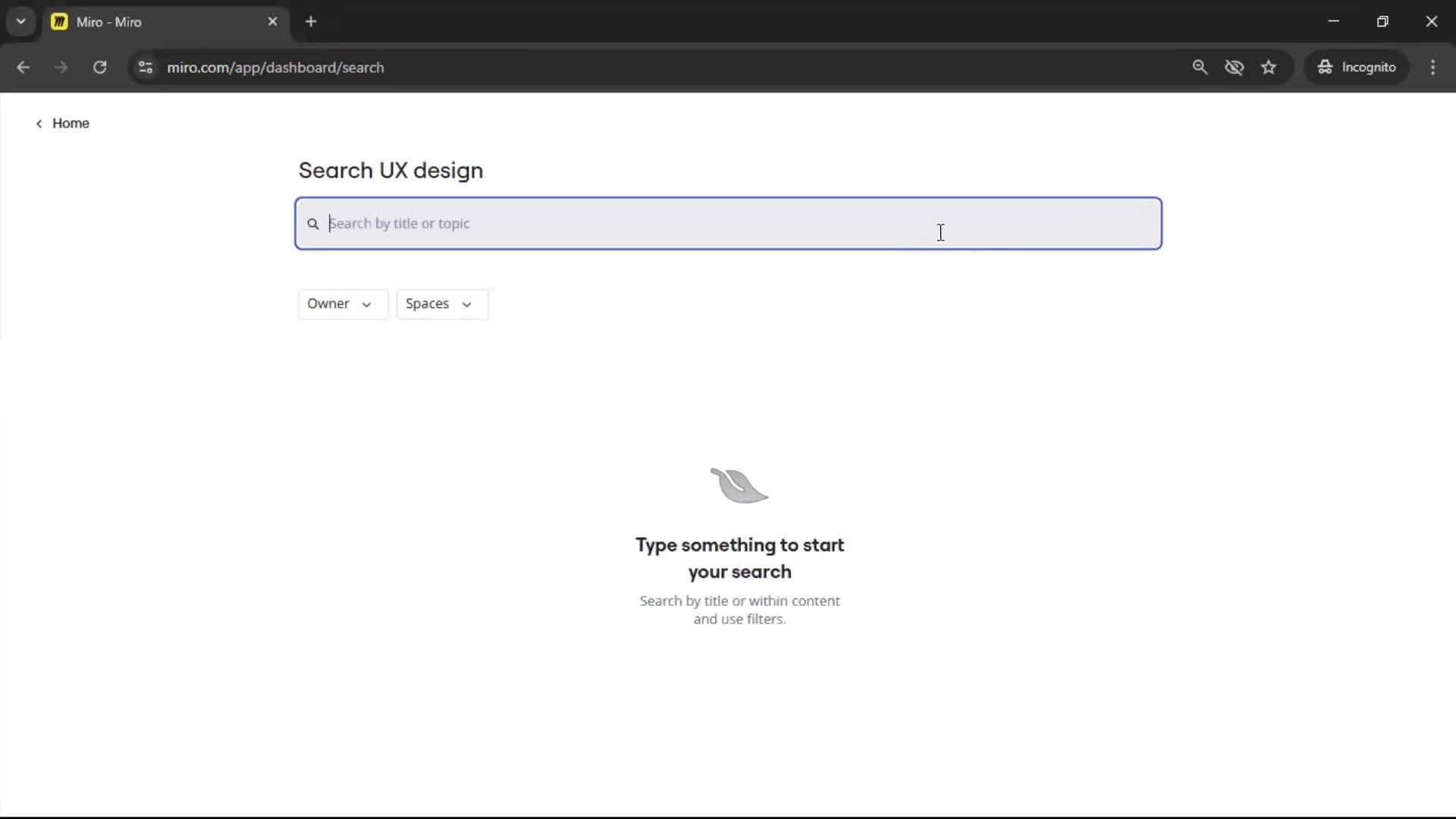 Searching screenshot
