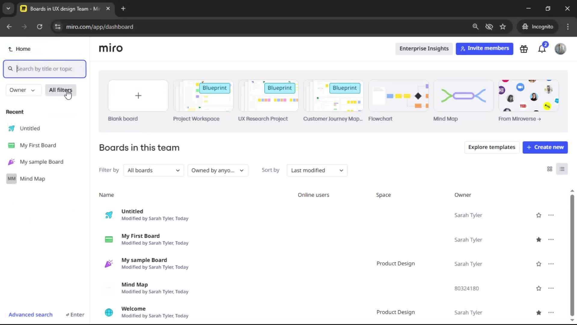 Searching screenshot