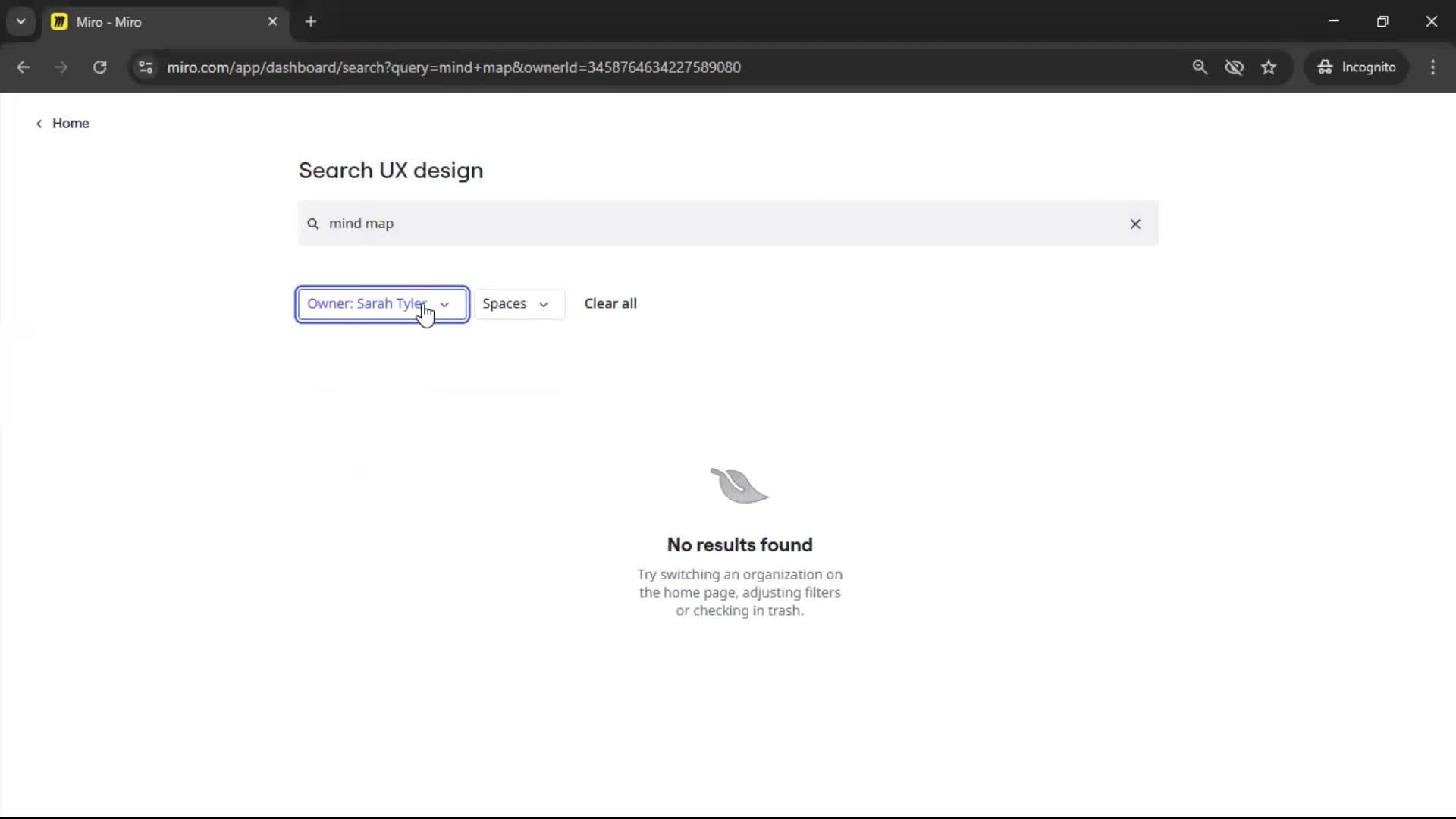 Searching screenshot