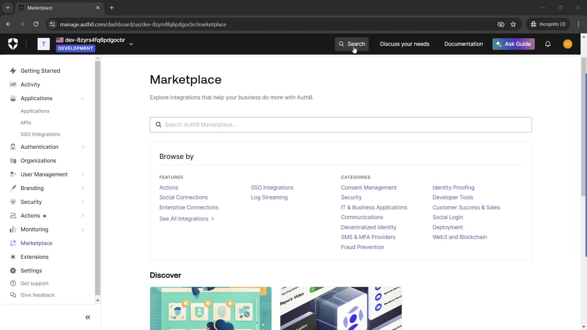 Searching screenshot