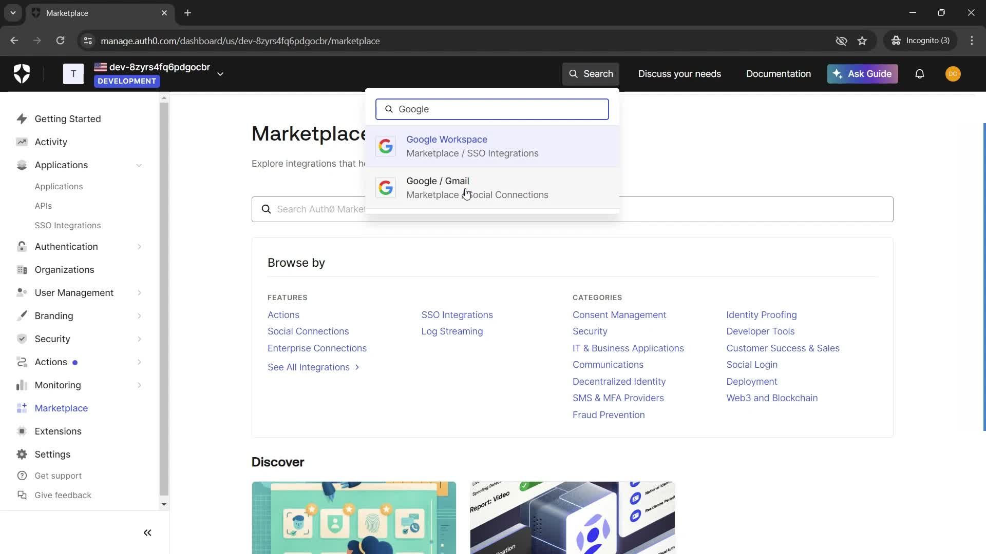 Searching screenshot