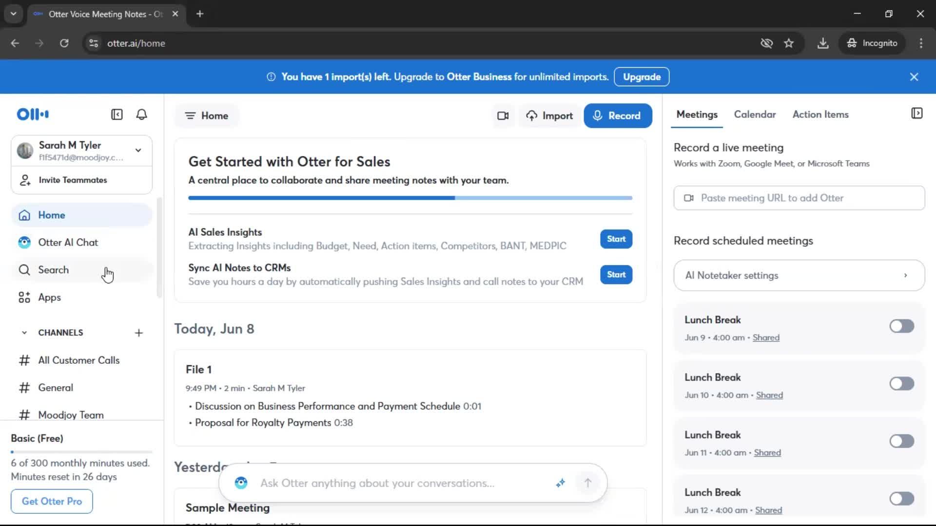 Searching screenshot