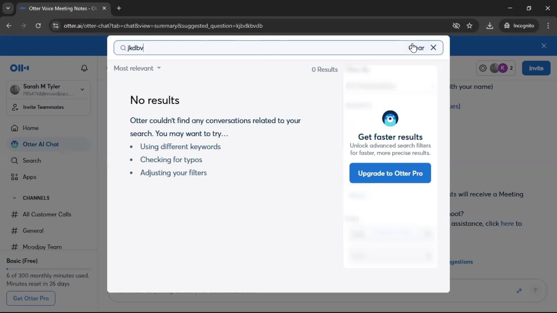 Searching screenshot