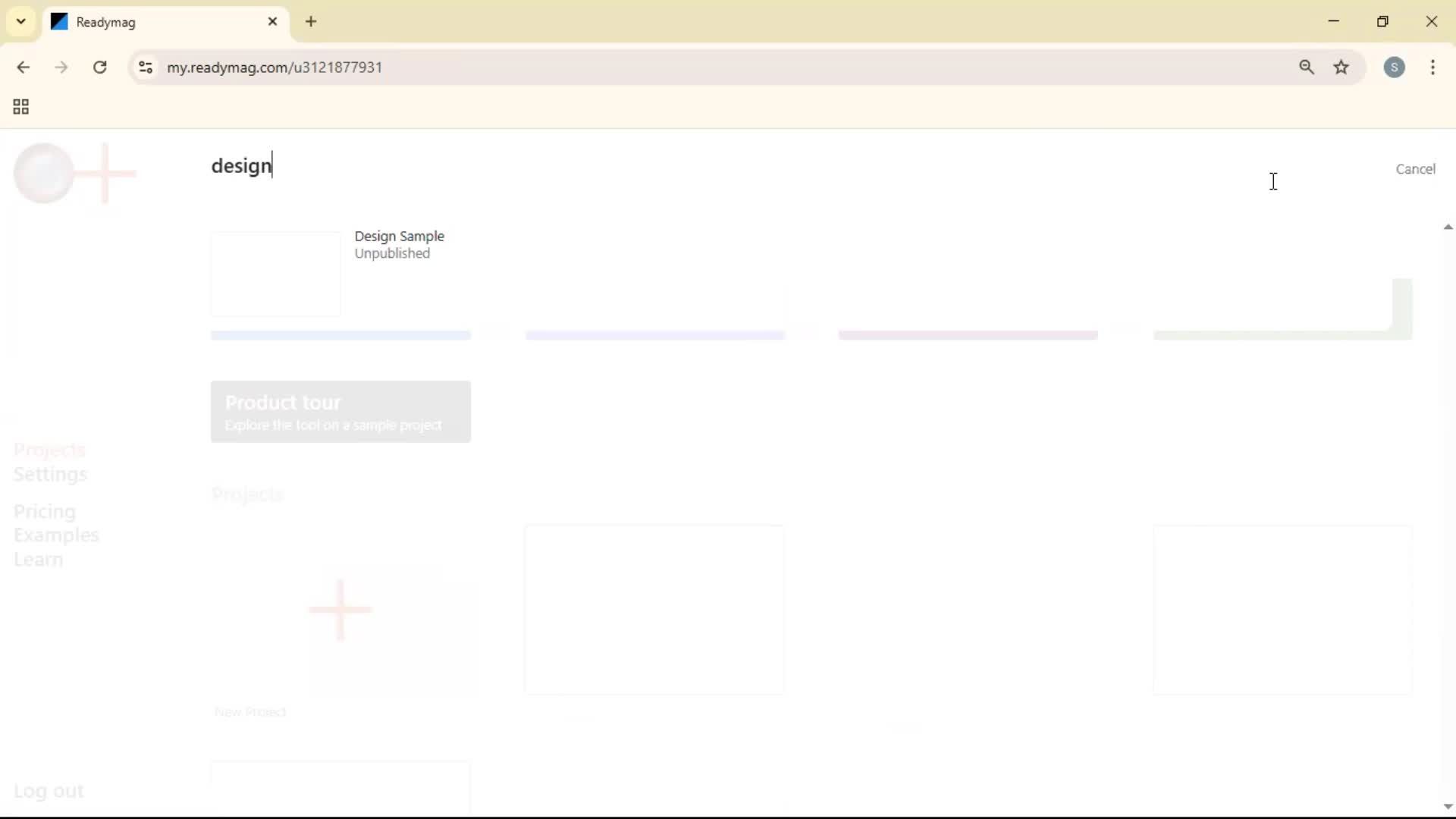Searching screenshot