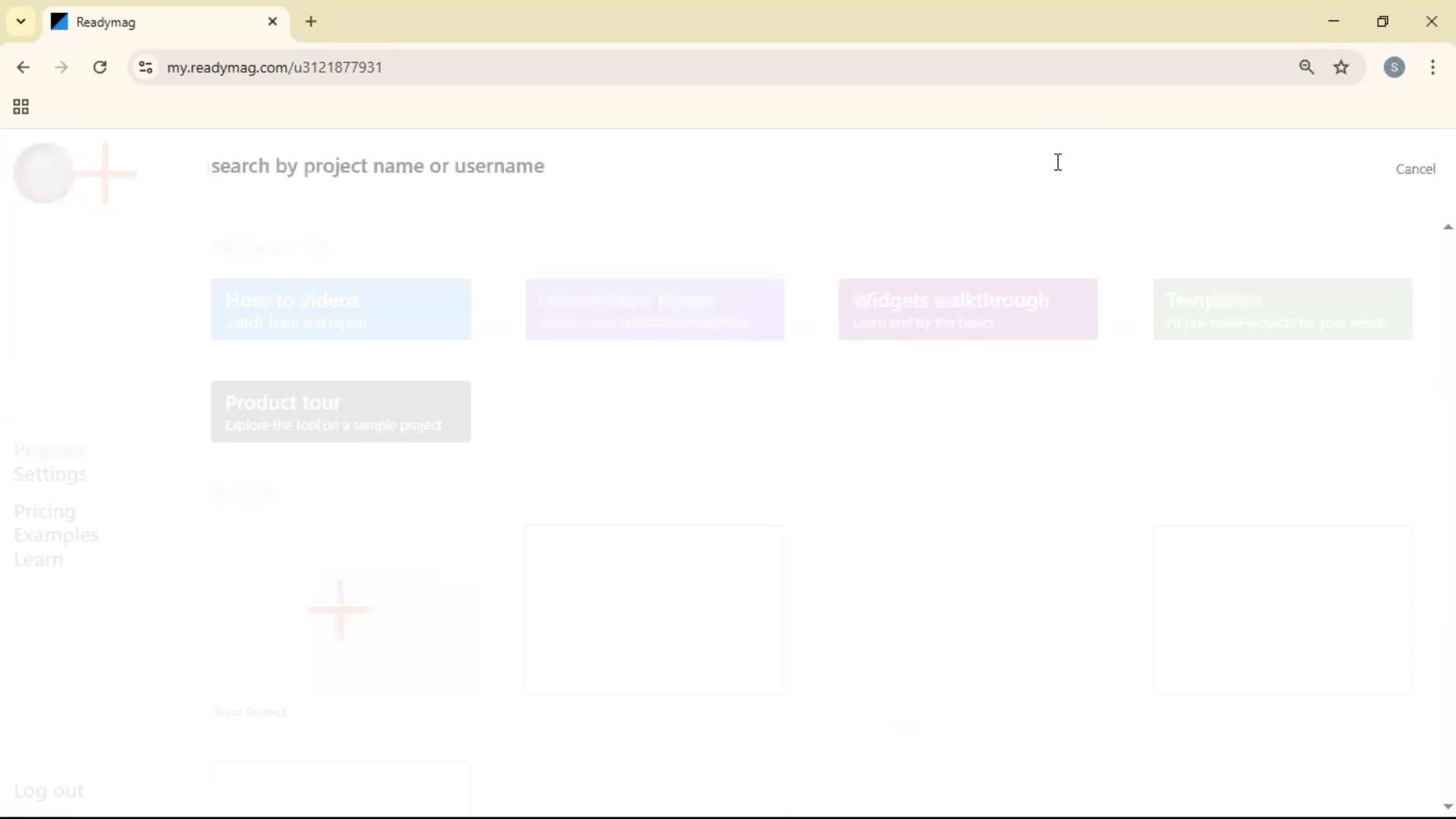 Searching screenshot