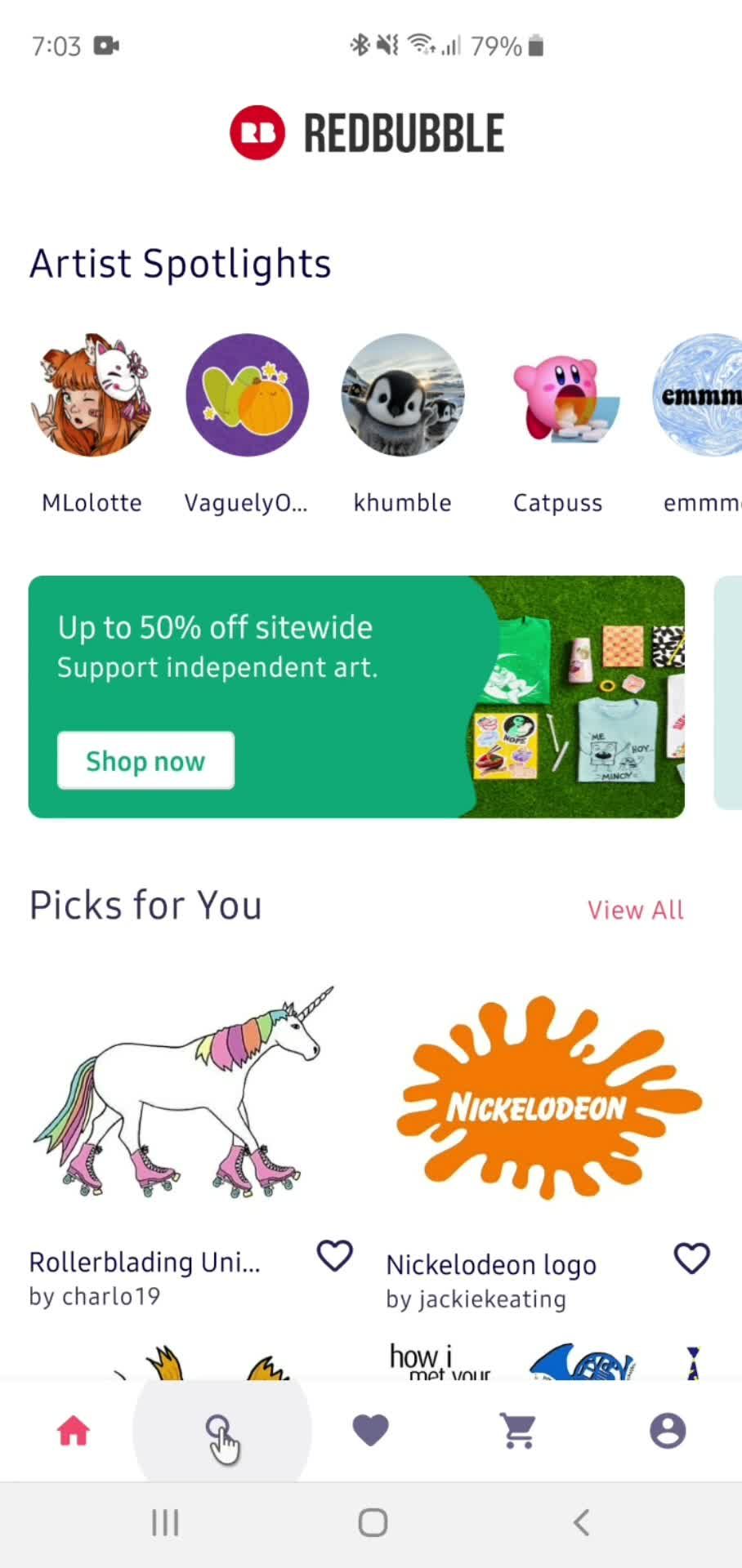 Searching screenshot
