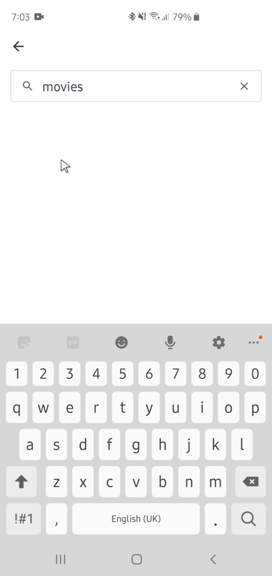 Searching screenshot