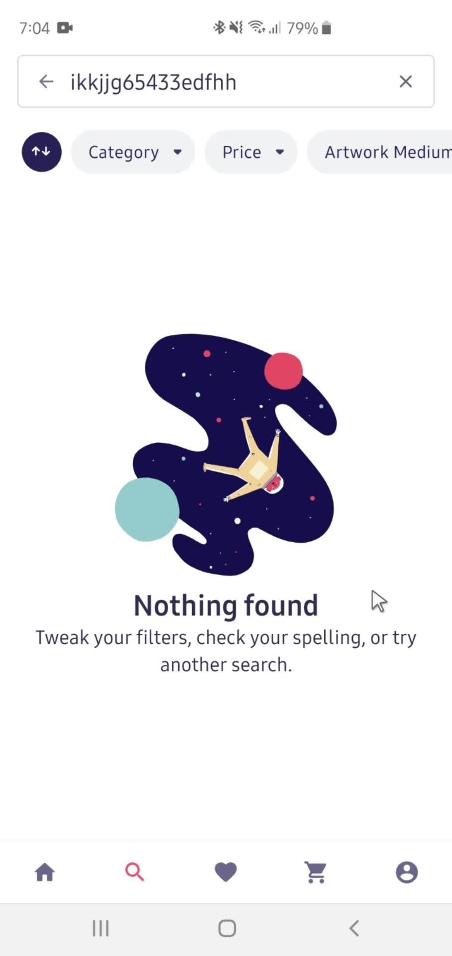 Searching screenshot