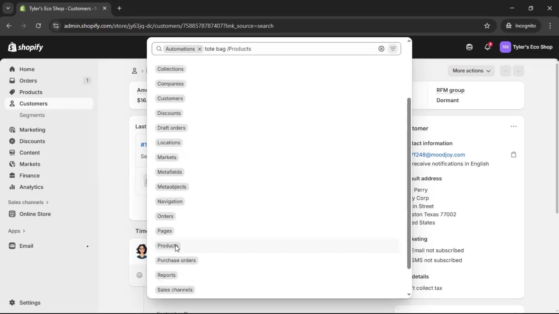 Searching screenshot