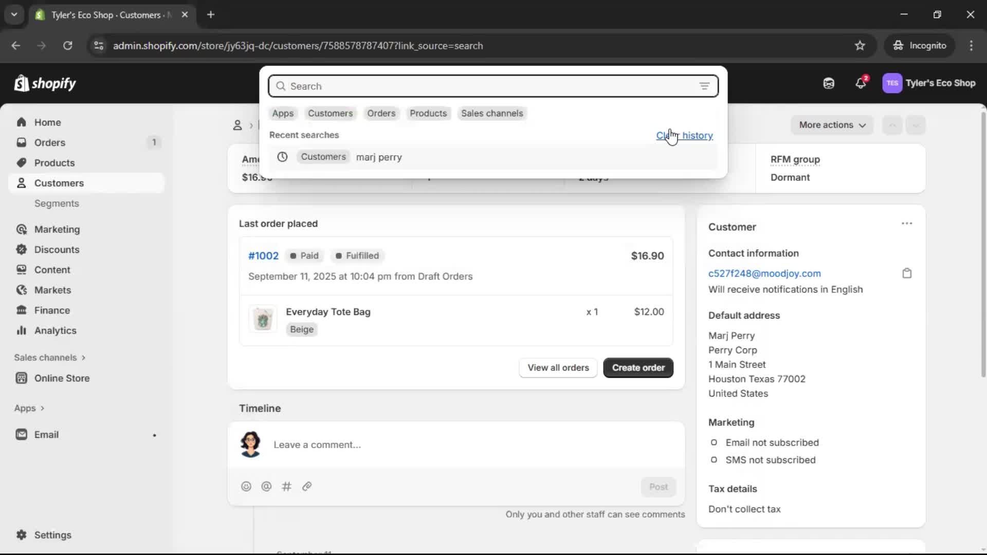 Searching screenshot