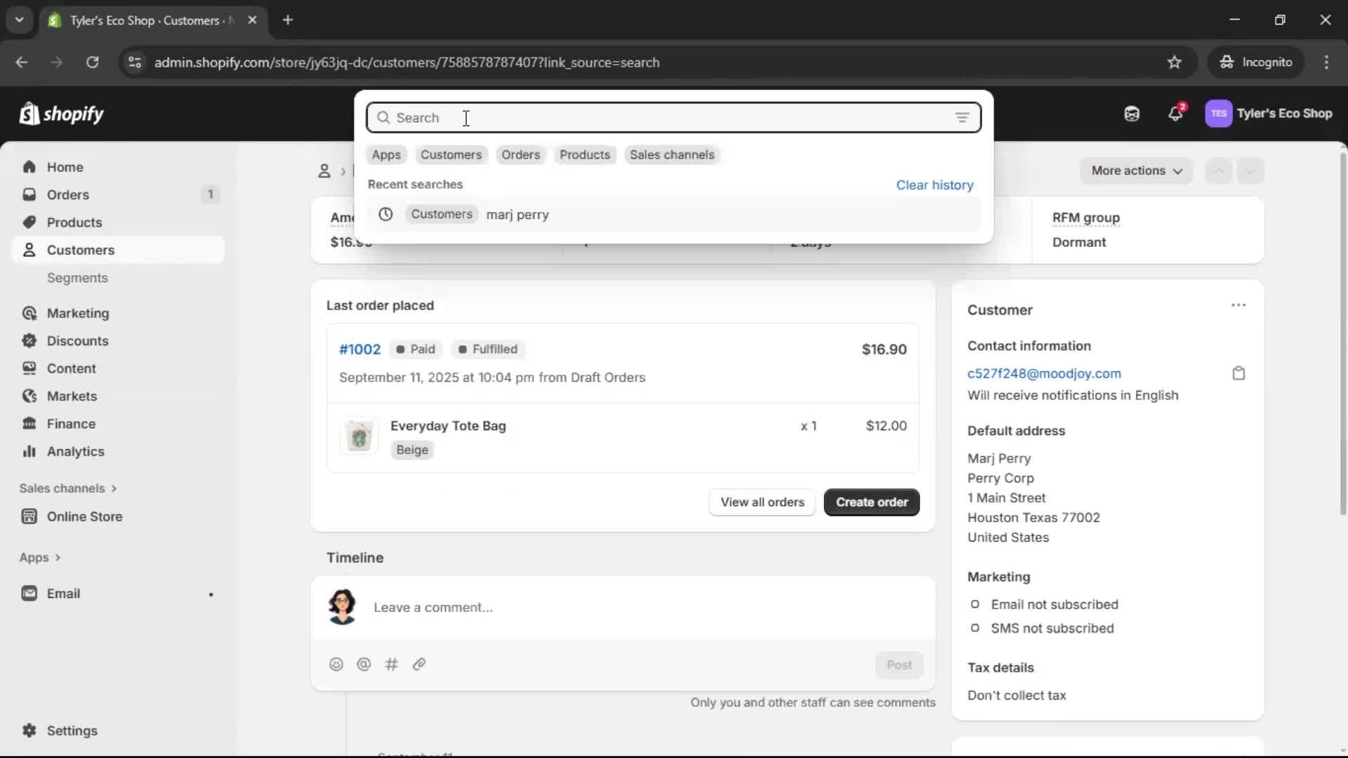 Searching screenshot