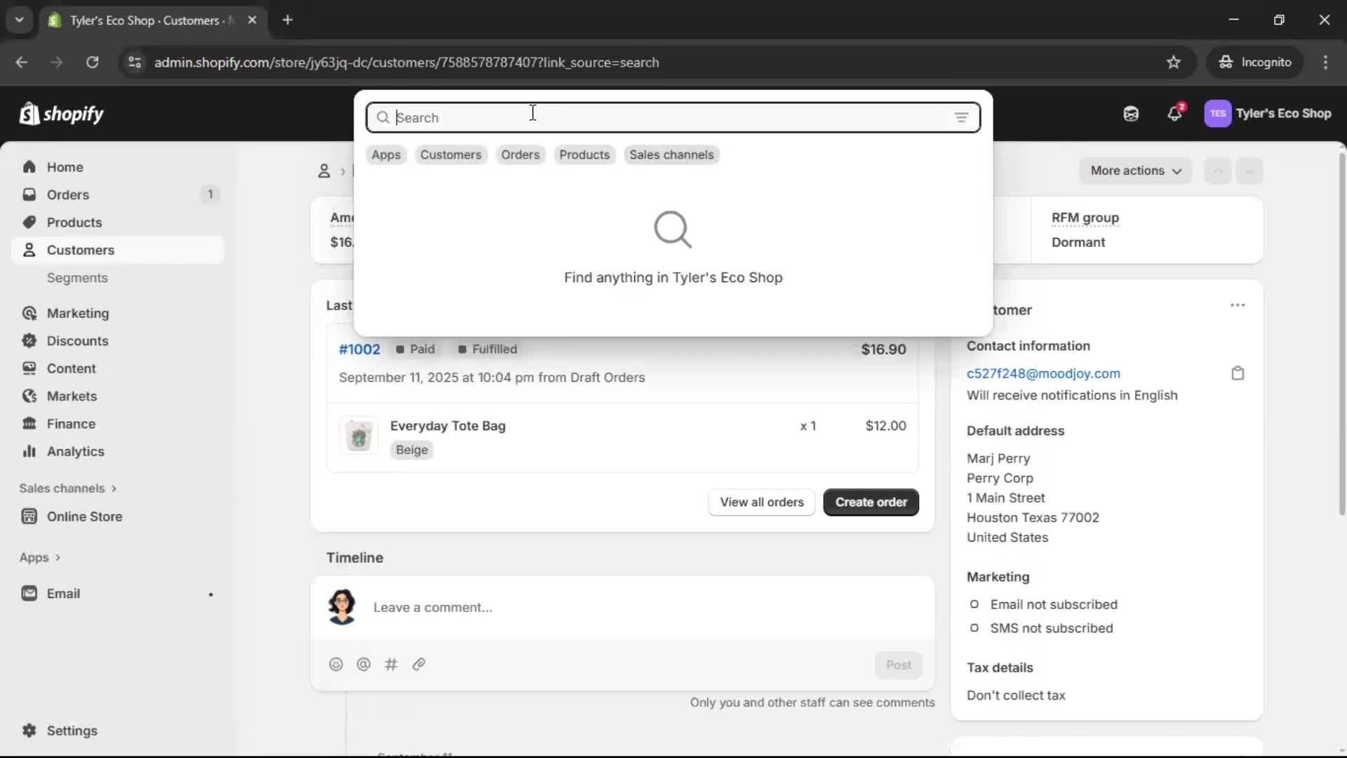Searching screenshot
