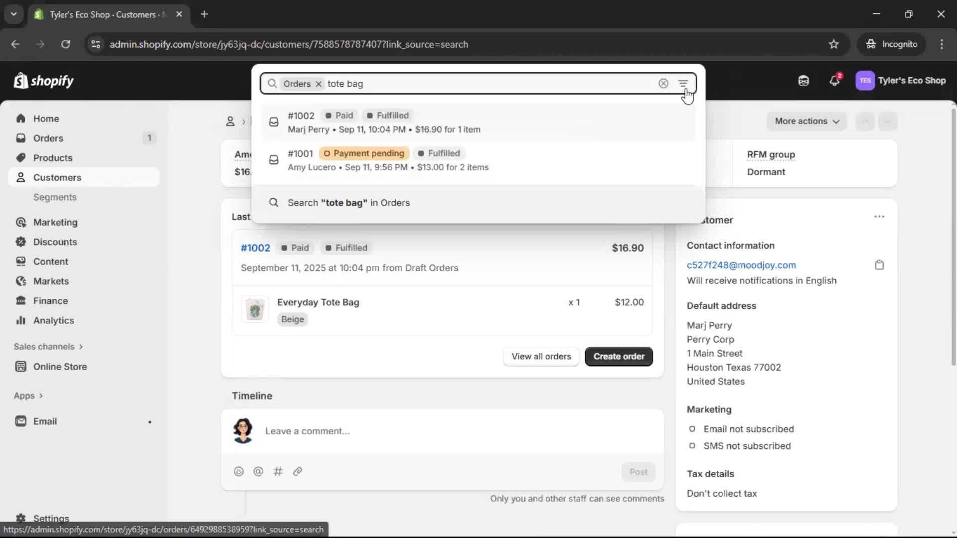 Searching screenshot