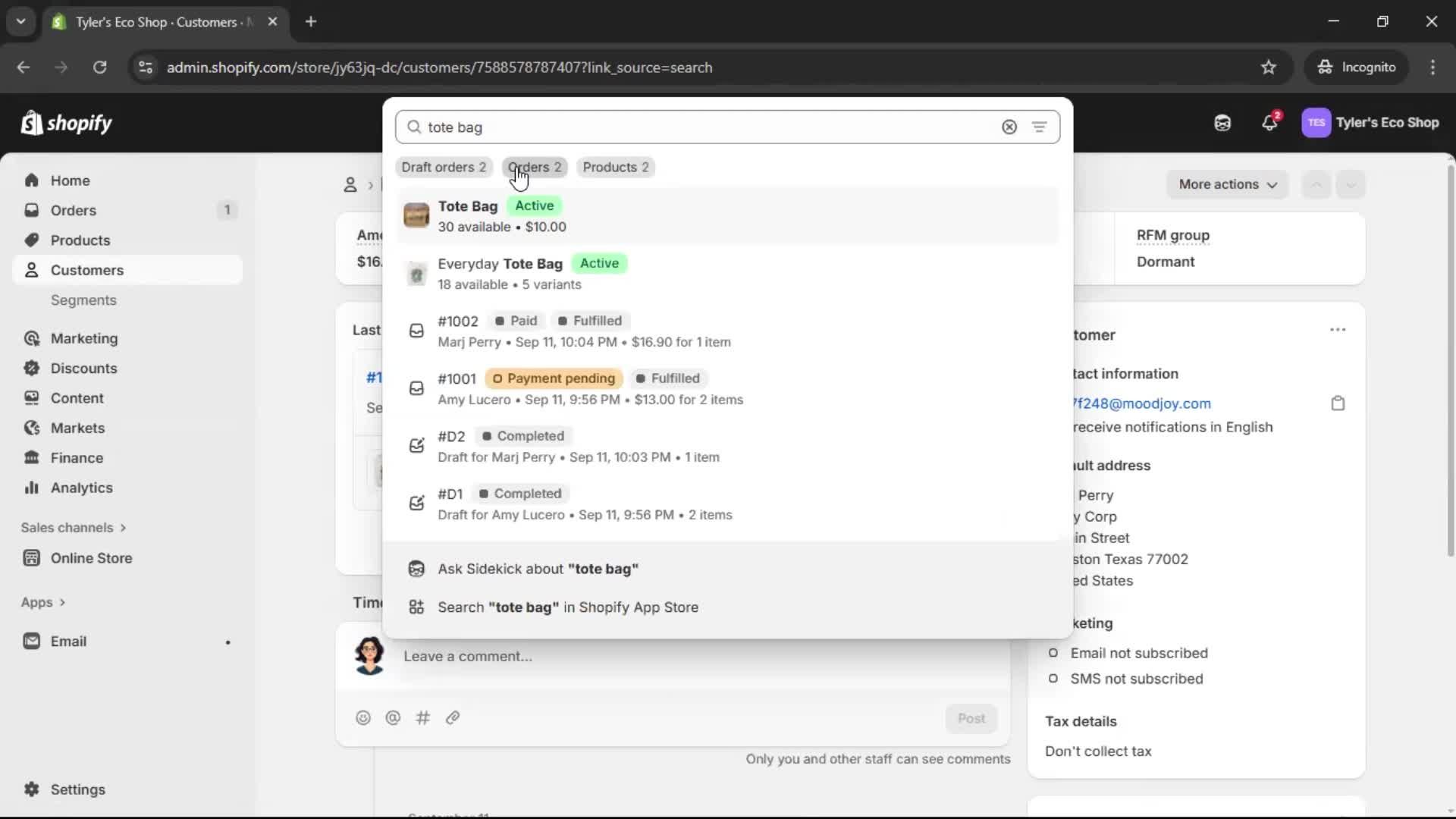 Searching screenshot