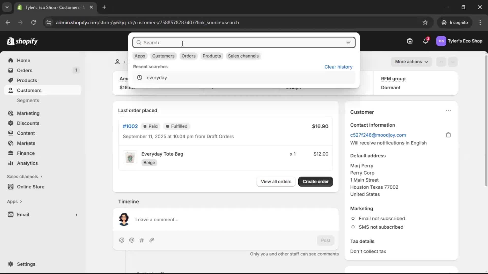 Searching screenshot