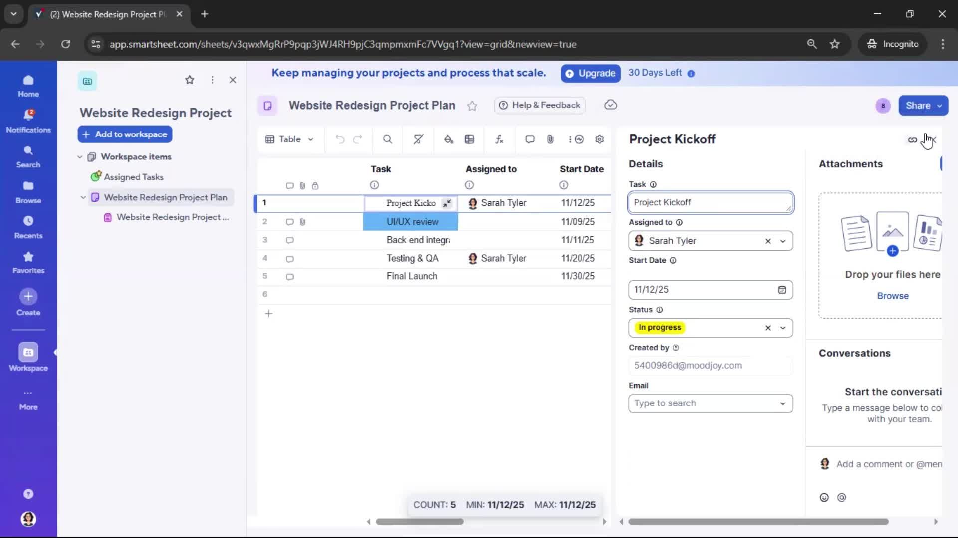 Searching screenshot