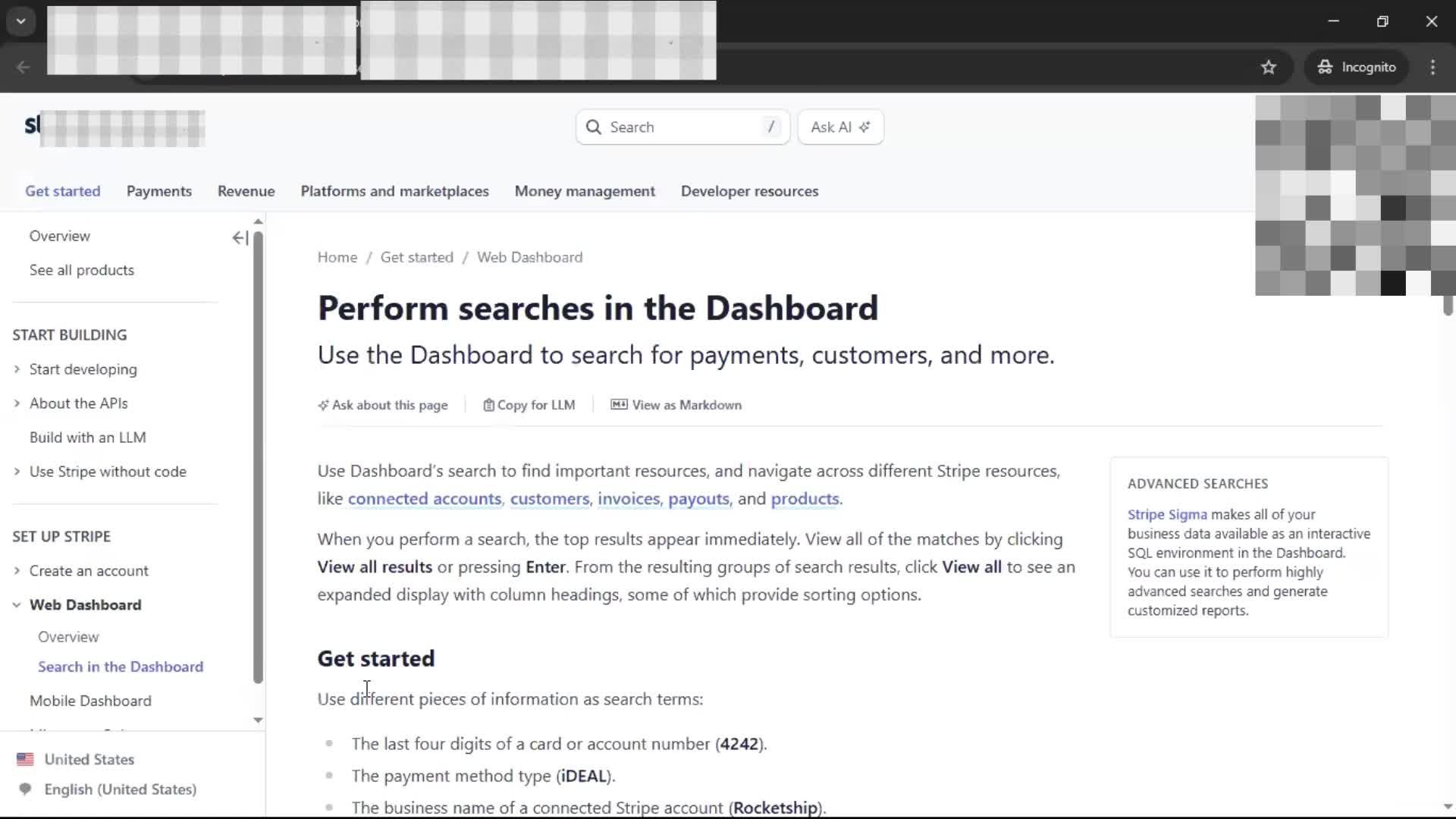 Searching on Stripe video thumbnail