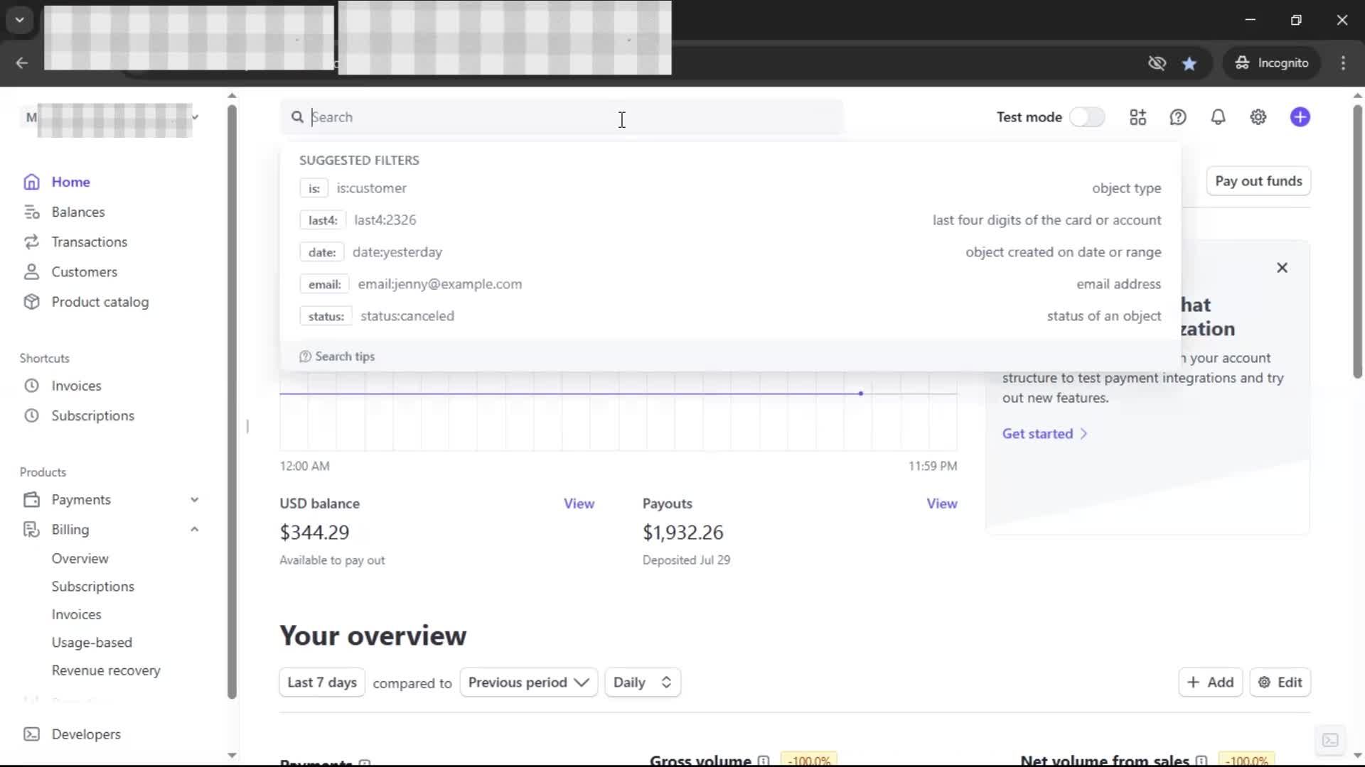 Searching on Stripe video thumbnail