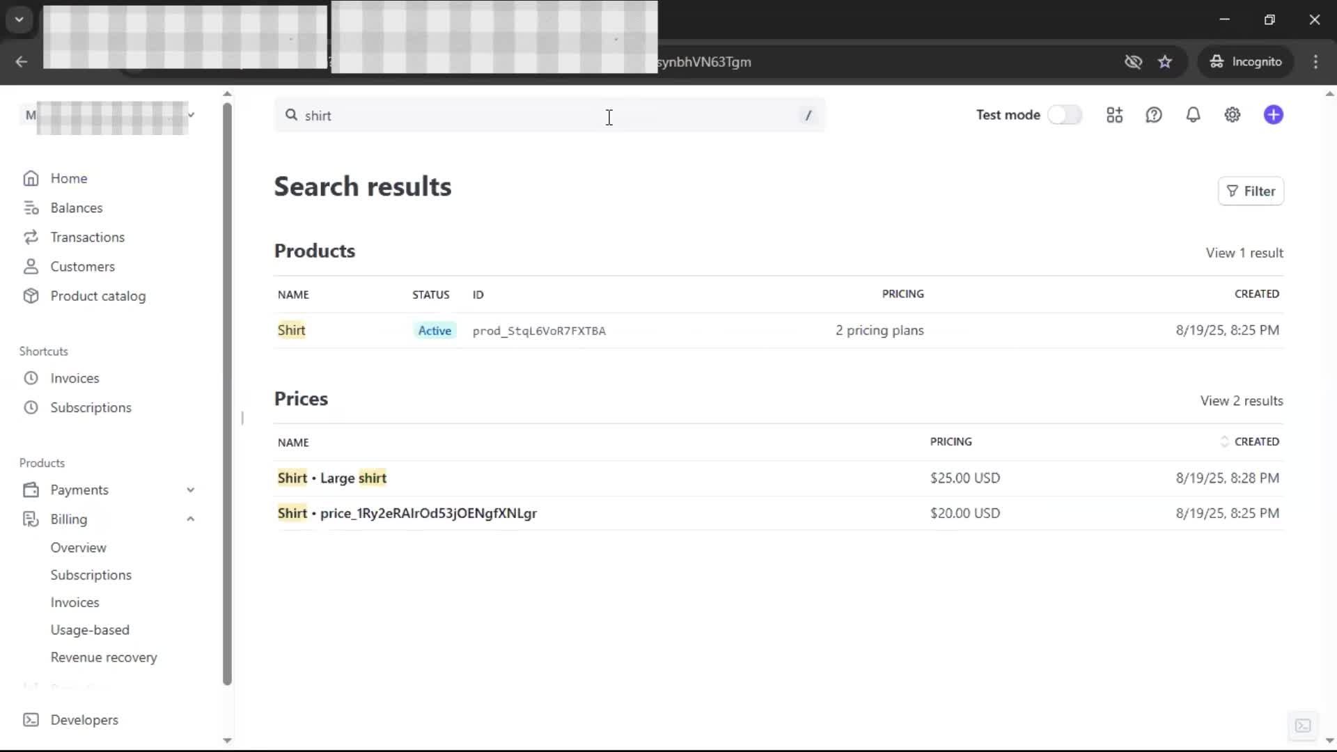Searching on Stripe video thumbnail
