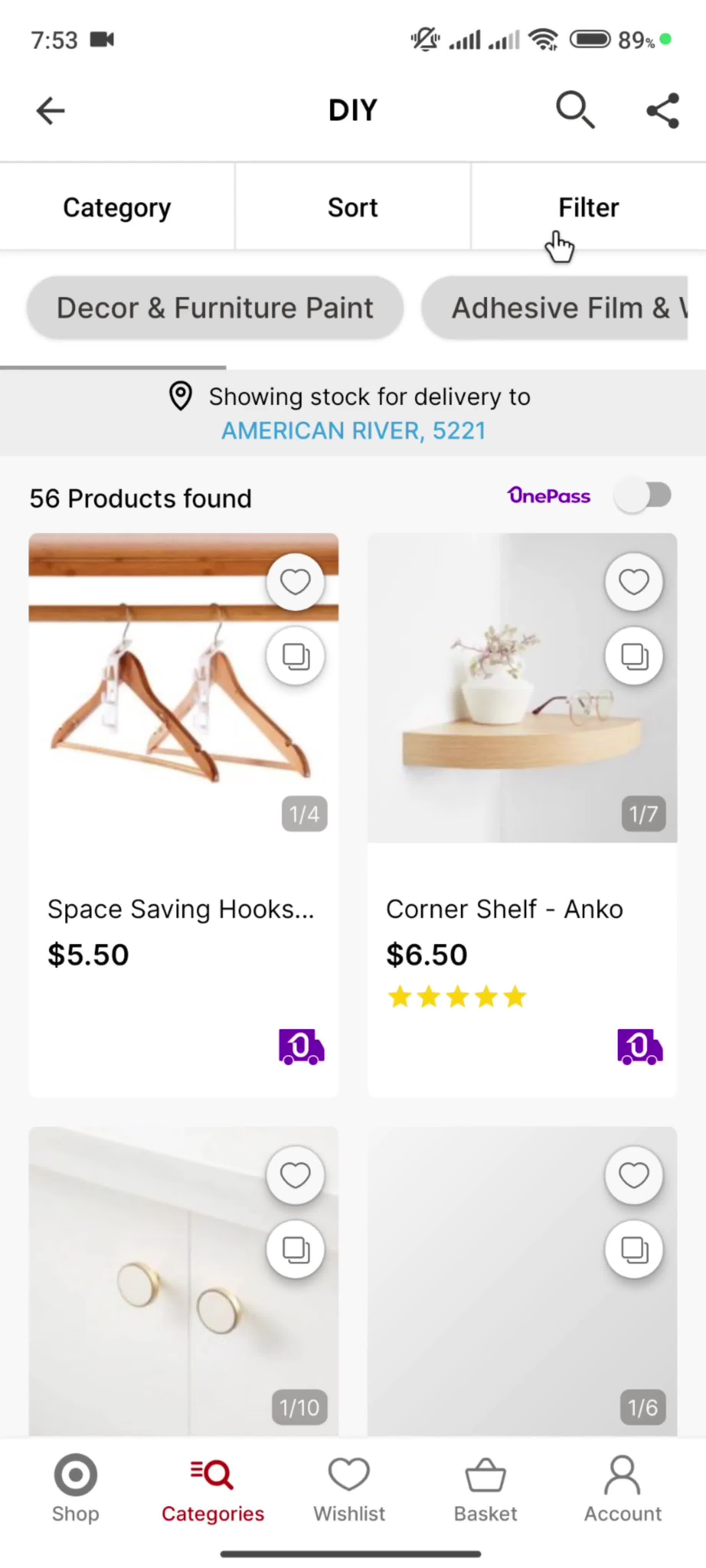 Searching screenshot