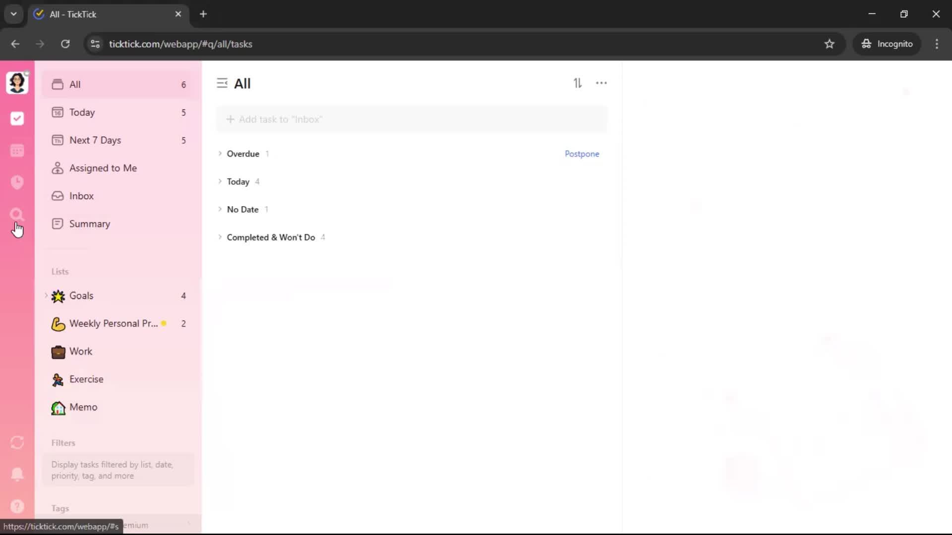 Searching screenshot