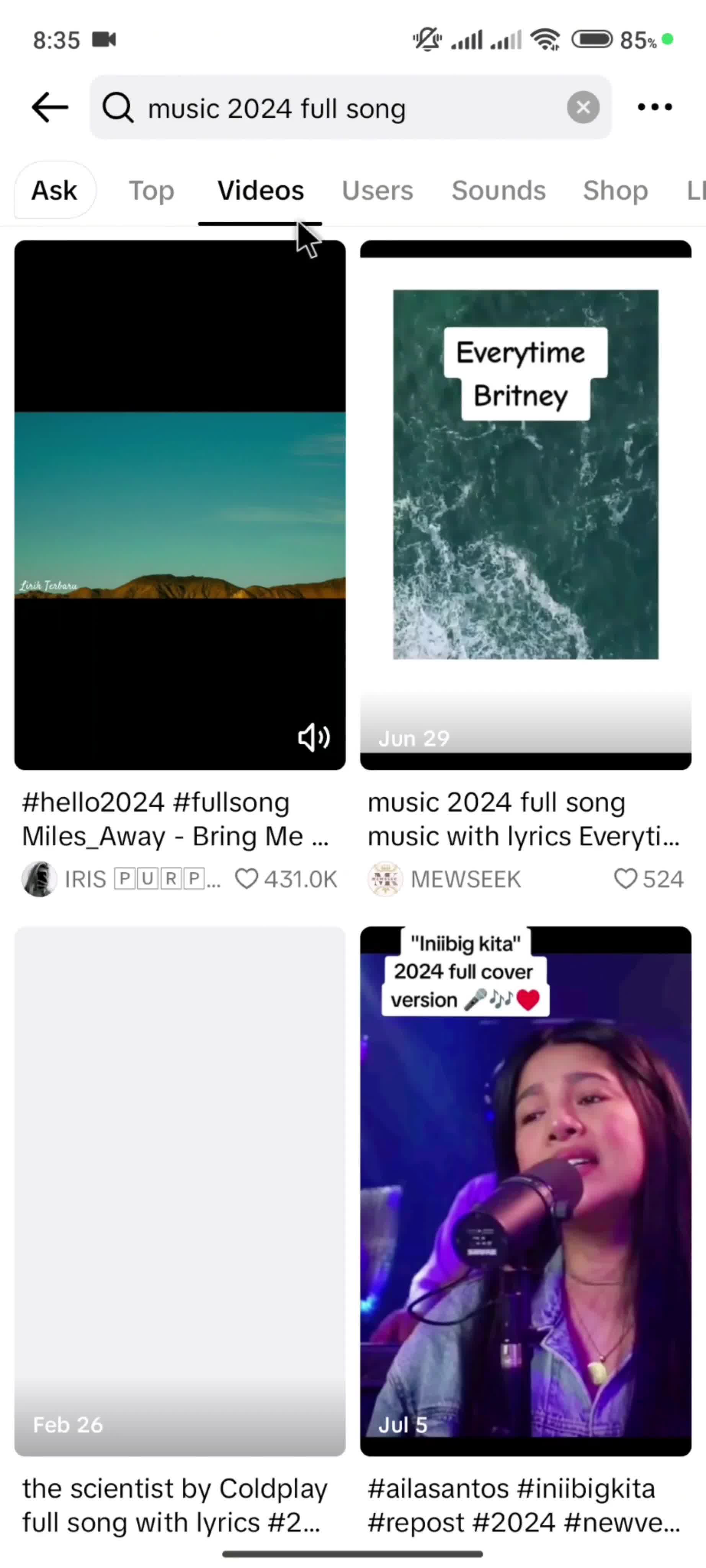 Searching on TikTok video thumbnail