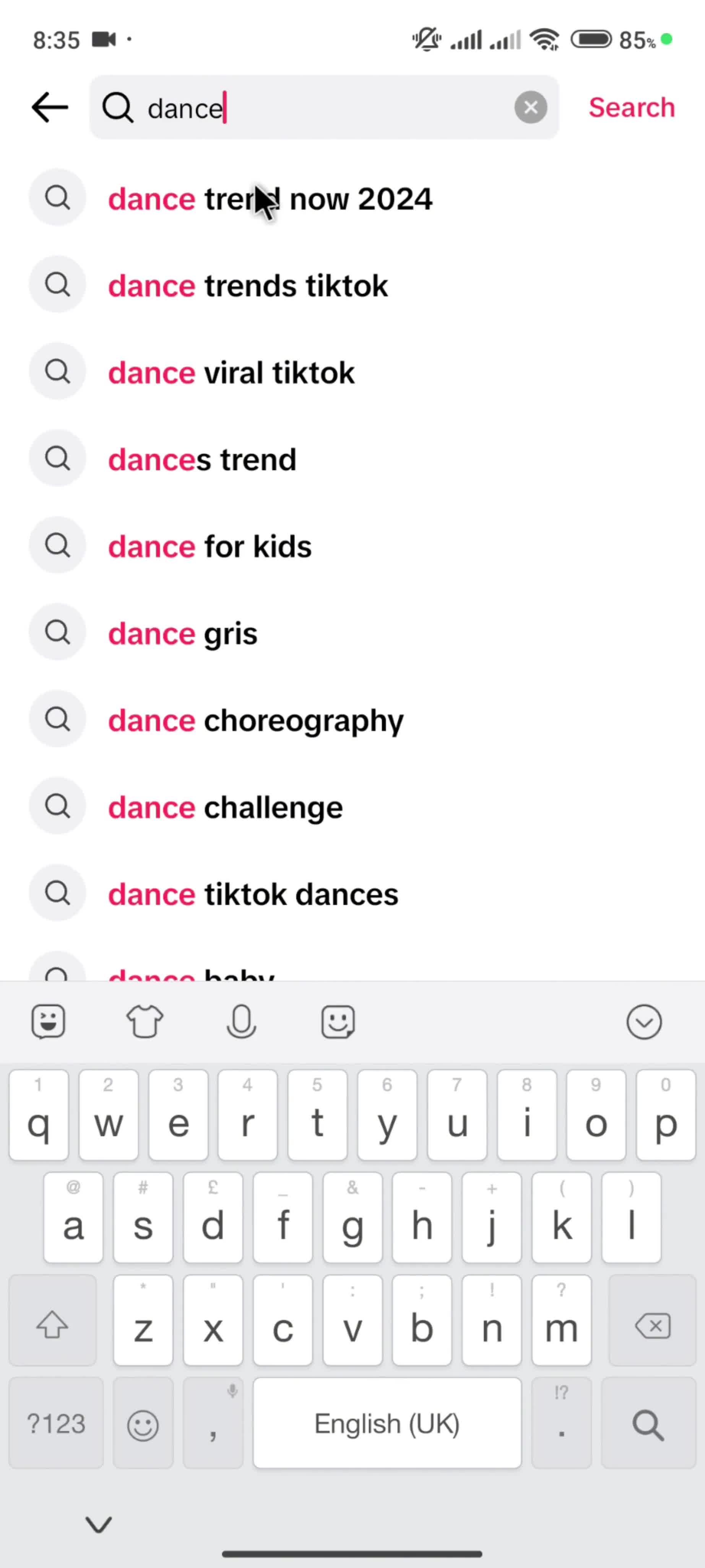 Searching on TikTok video thumbnail